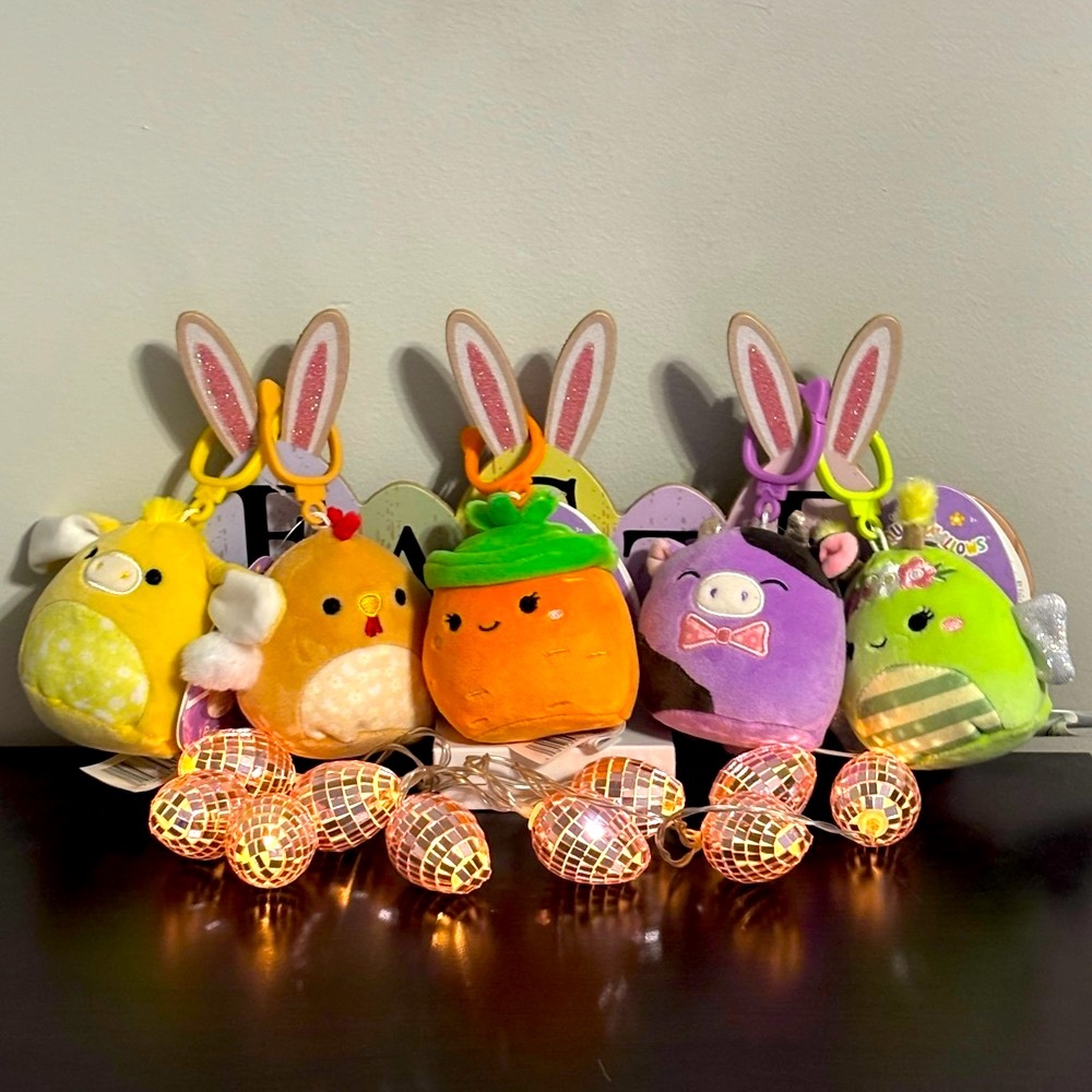 Pick 1 Easter 3.5” Squishmallow Clip
